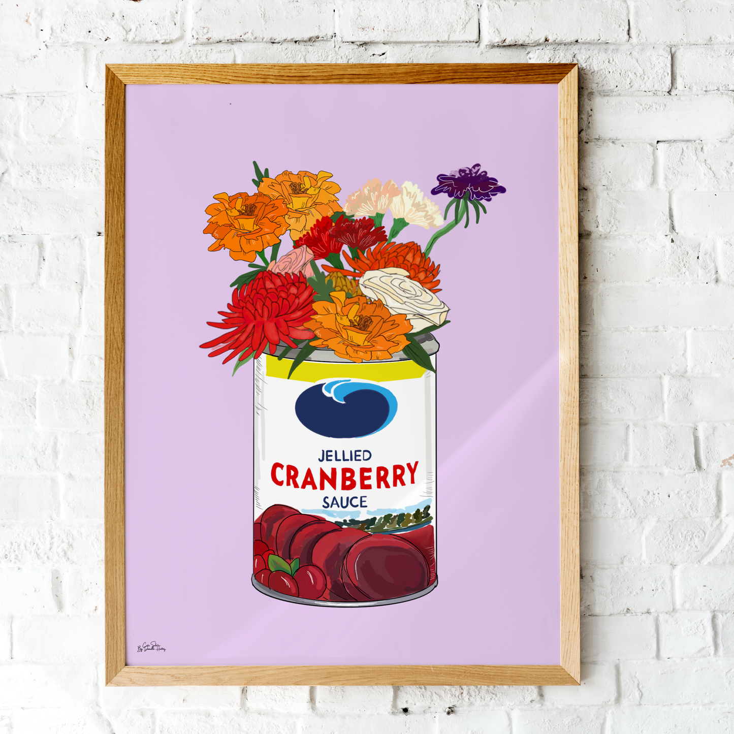 Cranberry Sauce Illustrated Wall Print