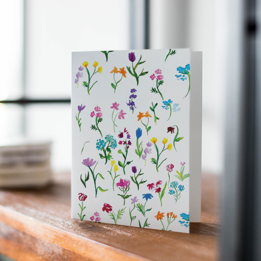 Watercolor Wildflower Greeting Card