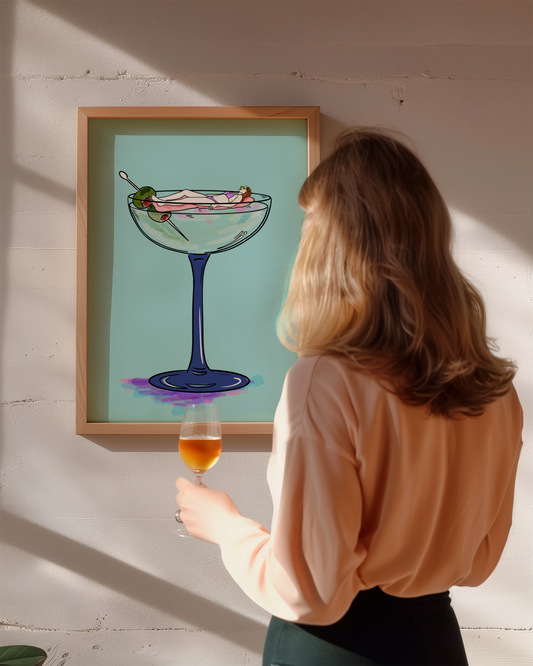 Martini Illustration Wall Art