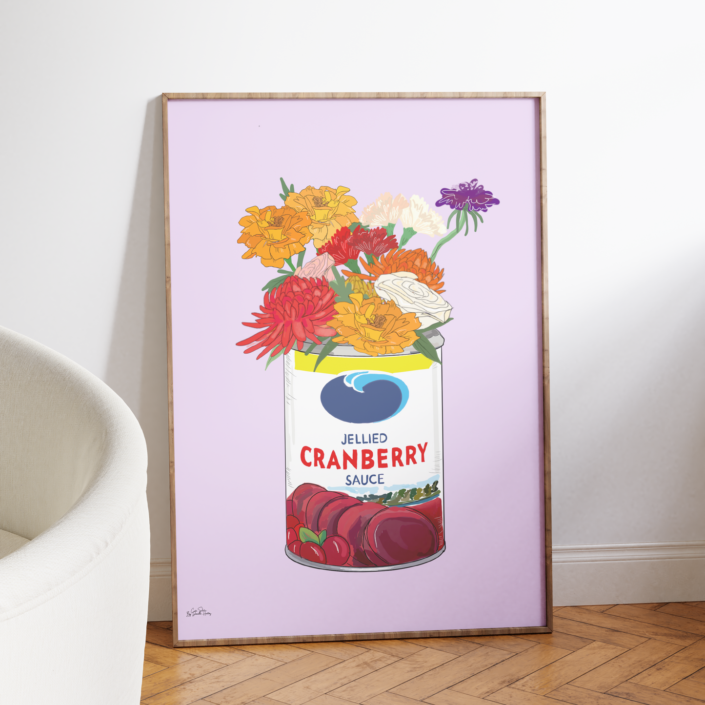 Cranberry Sauce Illustrated Wall Print