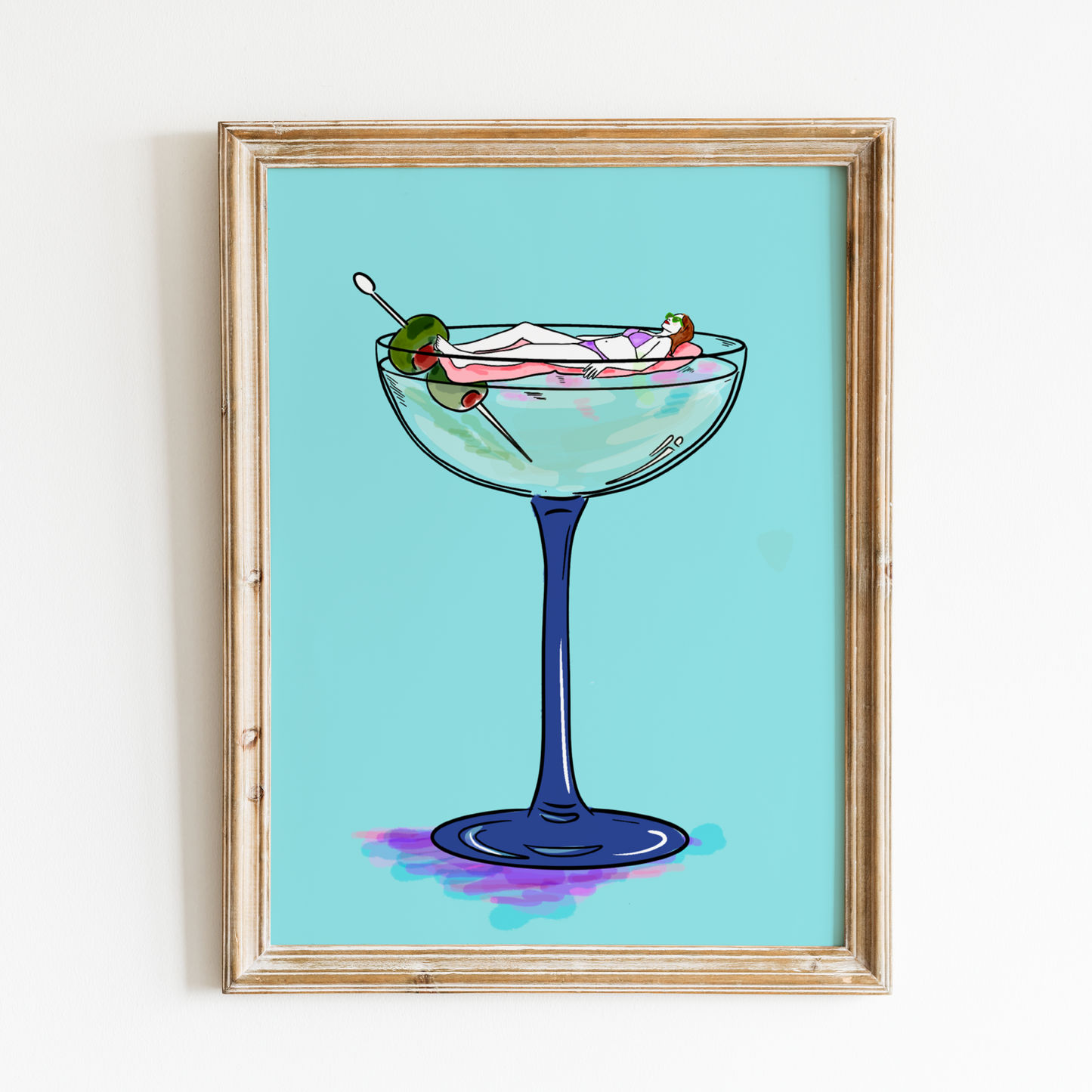 Martini Illustration Wall Art