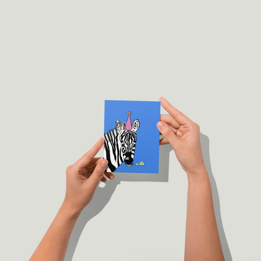 Zebra Birthday Greeting Card